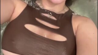 Badte4cherann Naked Showing Big Boobs In The Bathtub